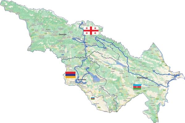 Rutas del Cáucaso:  Azerbaiyán, Georgia y Armenia en 14 Días
