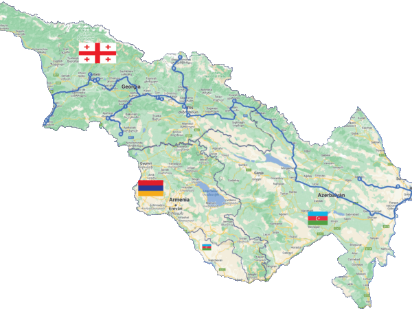 Ruta completa Azerbaiyán y Georgia: del Caspio al Mar Negro