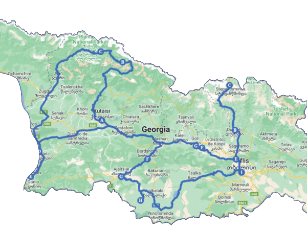 Itinerario del tour por Georgia