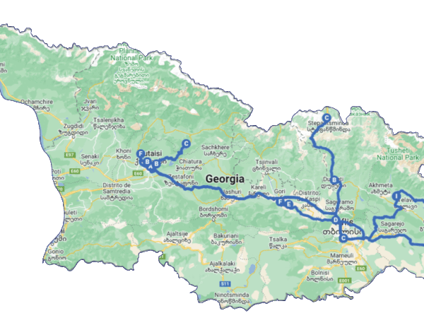 Itinerario del viaje de 9 días por Georgia