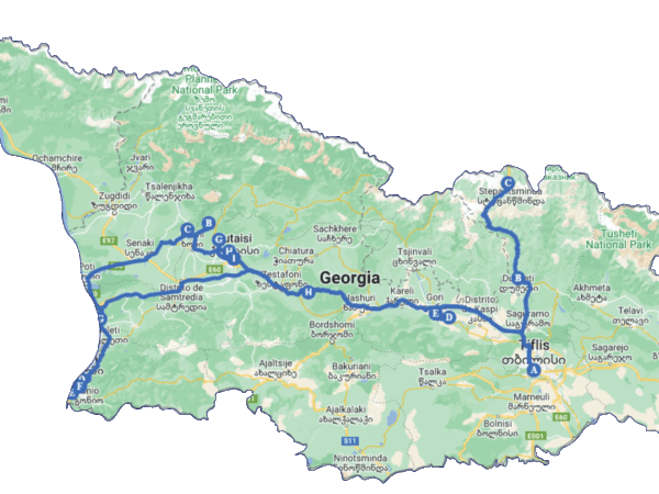 Ruta Completa: Circuito Georgia de Este a Oeste