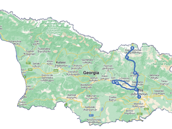 Ruta por las alturas del Cáucaso georgiano