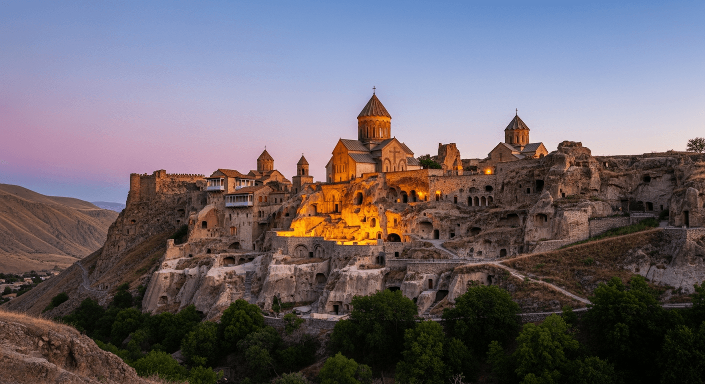 Monasterio de Vardzia en montañas del Cáucaso - tradiciones culinarias monasterios georgianos ancestrales