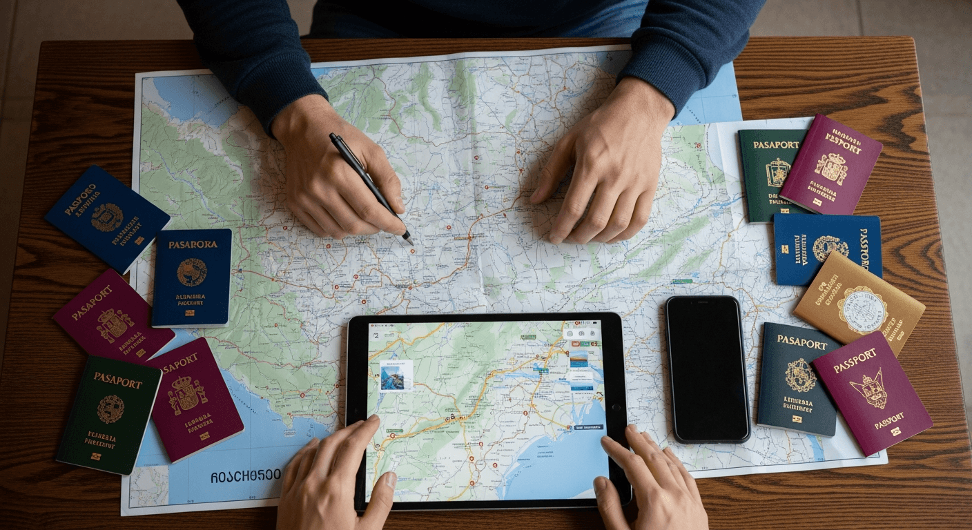 Turistas planificando viaje a Georgia sin visa usando Passport Index actualizado 2025