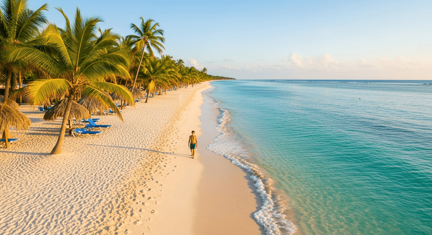 vacaciones de playa baratas en paraíso tropical con arena blanca y aguas cristalinas
