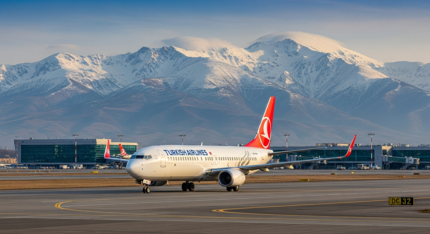 Turkish Airlines vuelo directo Estambul Ereván aeropuerto Zvartnots Armenia conectividad aérea Cáucaso