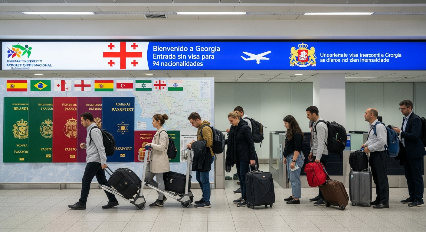 Proceso entrada Georgia sin visa, cómo viajar a Georgia con pasaporte, trámites migratorios simplificados